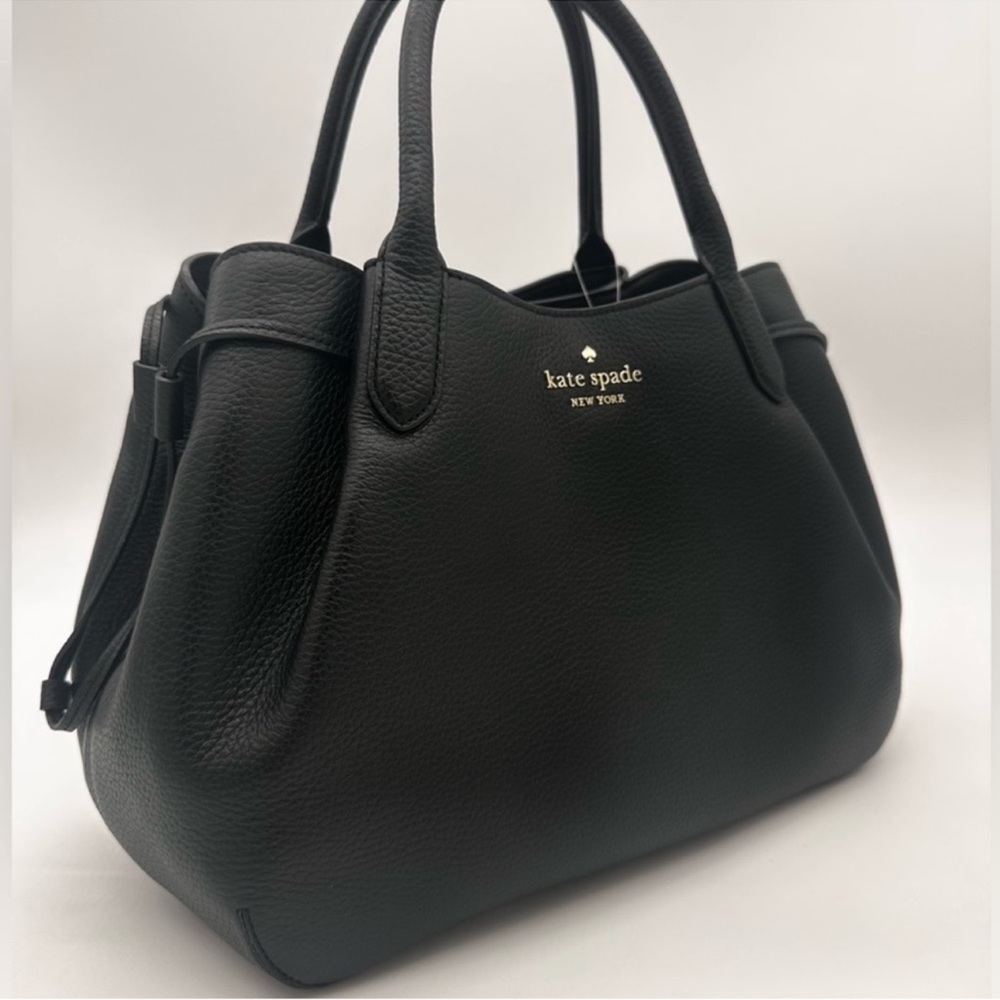 Kate Spade Large Dumpling Satchel Crossbody Bag Black - Picture 3 of 12